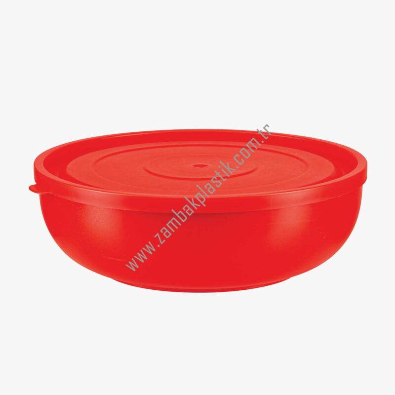 Kapaklı Yuvarlak Kısa Kase