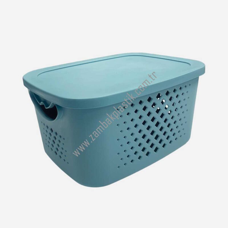 Kapaklı Küçük Sepet - 30cm×38cm×20 cm